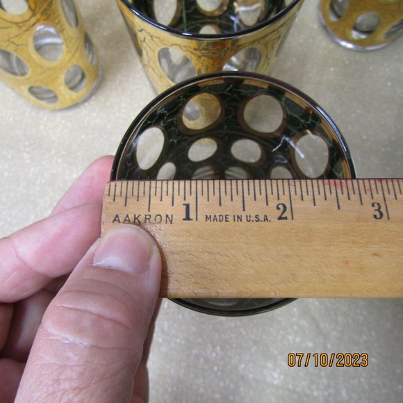 Set of Six MCM Culver Pisa Collins Glasses - Picture 7 of 8